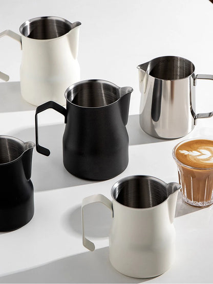 350/500/700ml Stainless Steel Milk Jug Frothing Pitcher Milk Espresso Machine Cappuccino Latte Frothing Pitcher Barista Milk Jug