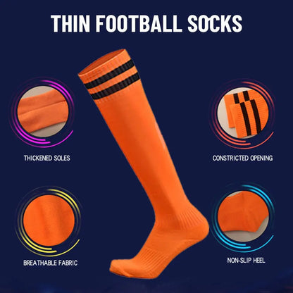 1 Pair Sports Football Socks Non-slip Grip Football Socks Children Outdoor Running Fitness Socks