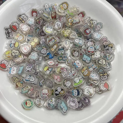 Chiikawa acrylic DIY accessories animation peripheral acrylic accessories Xiaobawusaqi flying cat and mouse accessories pendant