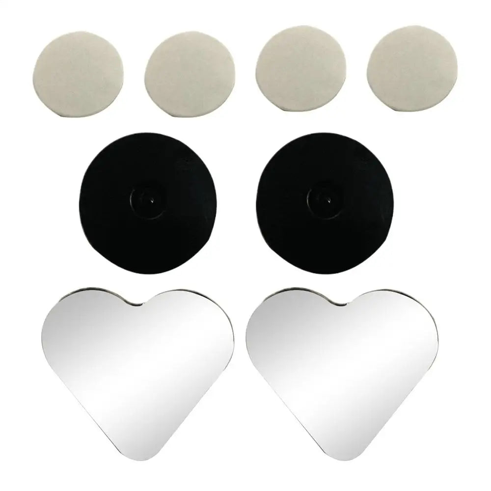 Car Frameless Blind Spots Mirror 1 Pair Cute Heart Shape Side Mirror Rearview Mirror Auxiliary Car Accessories for Car SUVs