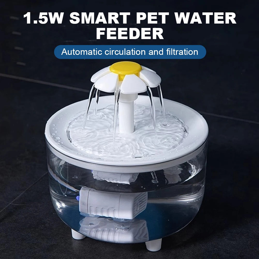 1200ml Cats Water Filter Automatic Cat Water Fountain Filter USB Electric Mute Recirculate Filtering Drinker Pet Water Fountain