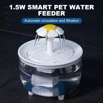 1200ml Cats Water Filter Automatic Cat Water Fountain Filter USB Electric Mute Recirculate Filtering Drinker Pet Water Fountain