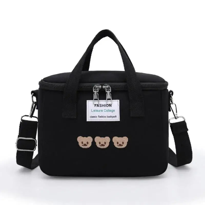 New Mother Baby Bag Diaper Bags Multifunctional Bear Embroidery Thermal Insulation Mommy Waterproof Fashion Food Storage