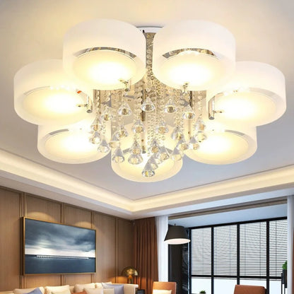 LED Ceiling Light Living Room Light Modern Simple Warm Romantic Atmospheric Household Energy-saving Crystal Ceiling Light