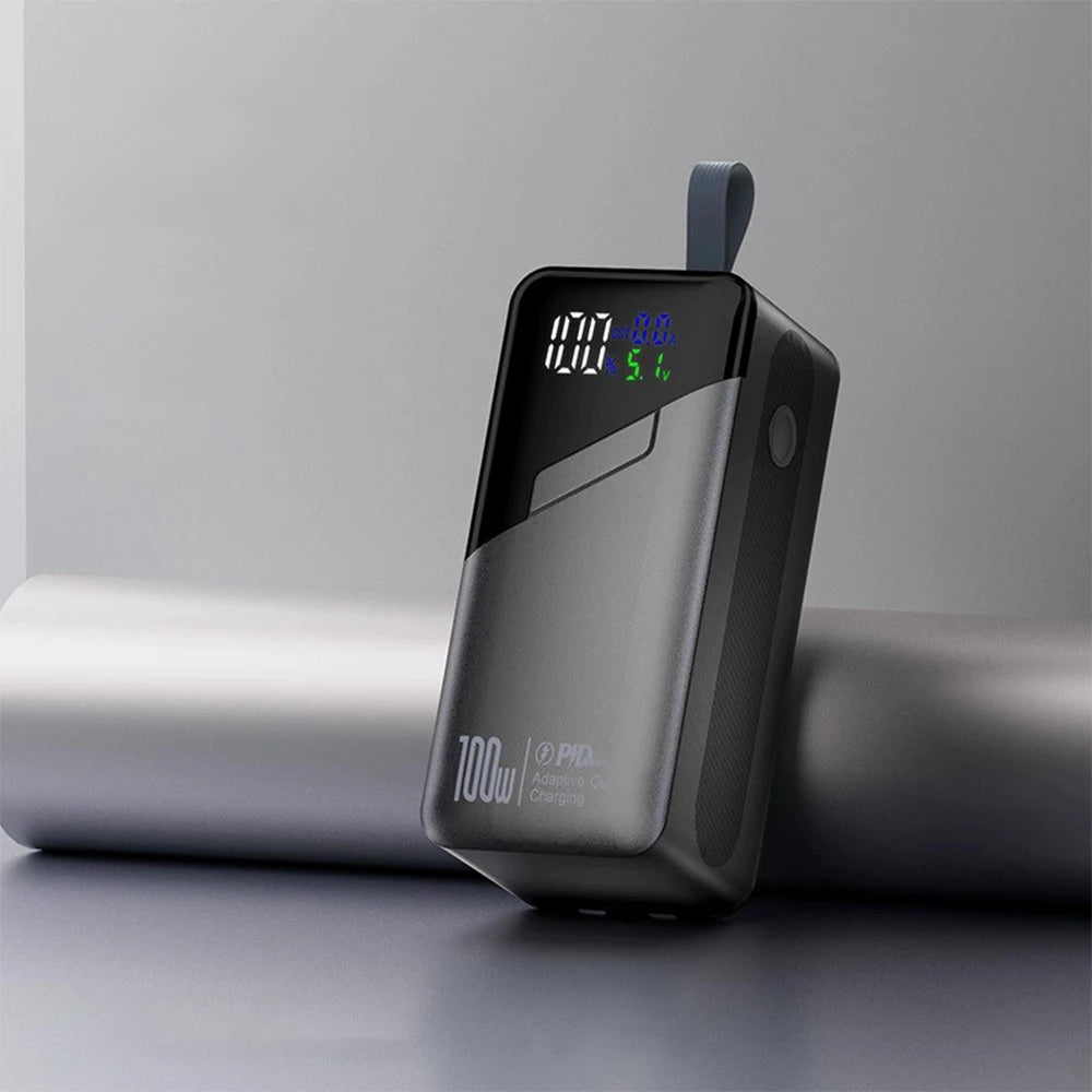 PD100W GaN Power Bank 20000mah/30000mah Build in Line High Definition LED Screen UFCS Phone Laptop Phone Portable Fast Charging