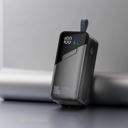 PD100W GaN Power Bank 20000mah/30000mah Build in Line High Definition LED Screen UFCS Phone Laptop Phone Portable Fast Charging