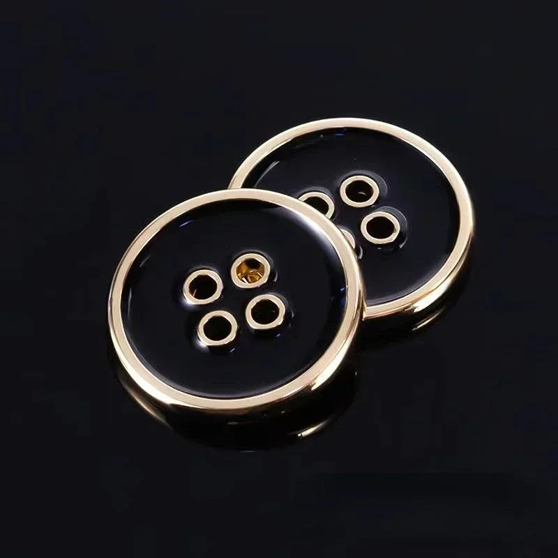 10pcs High Quality Metal Buttons 10.5/15/20mm 4-hole Round Buttons Fashion Apparel Sewing Accessories