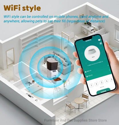 4.5L Smart pet feeder automatic cat feeder dog slow feeder timed and quantified automatic cat food dispenser cat and dog bowl