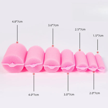 12pcs Fashion Soft Sponge Foam Cushion Hair Rollers Curlers Salon Barber DIY Curls Hairdressing Kit DIY Home Hair Styling Tool