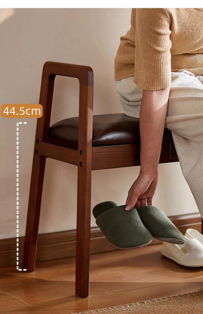 Bedroom Wooden Stool Storage Dressers Lazy Shoes Changing Side Table Entryway Bench Ergonomic Taburete Madera Nordic Furniture