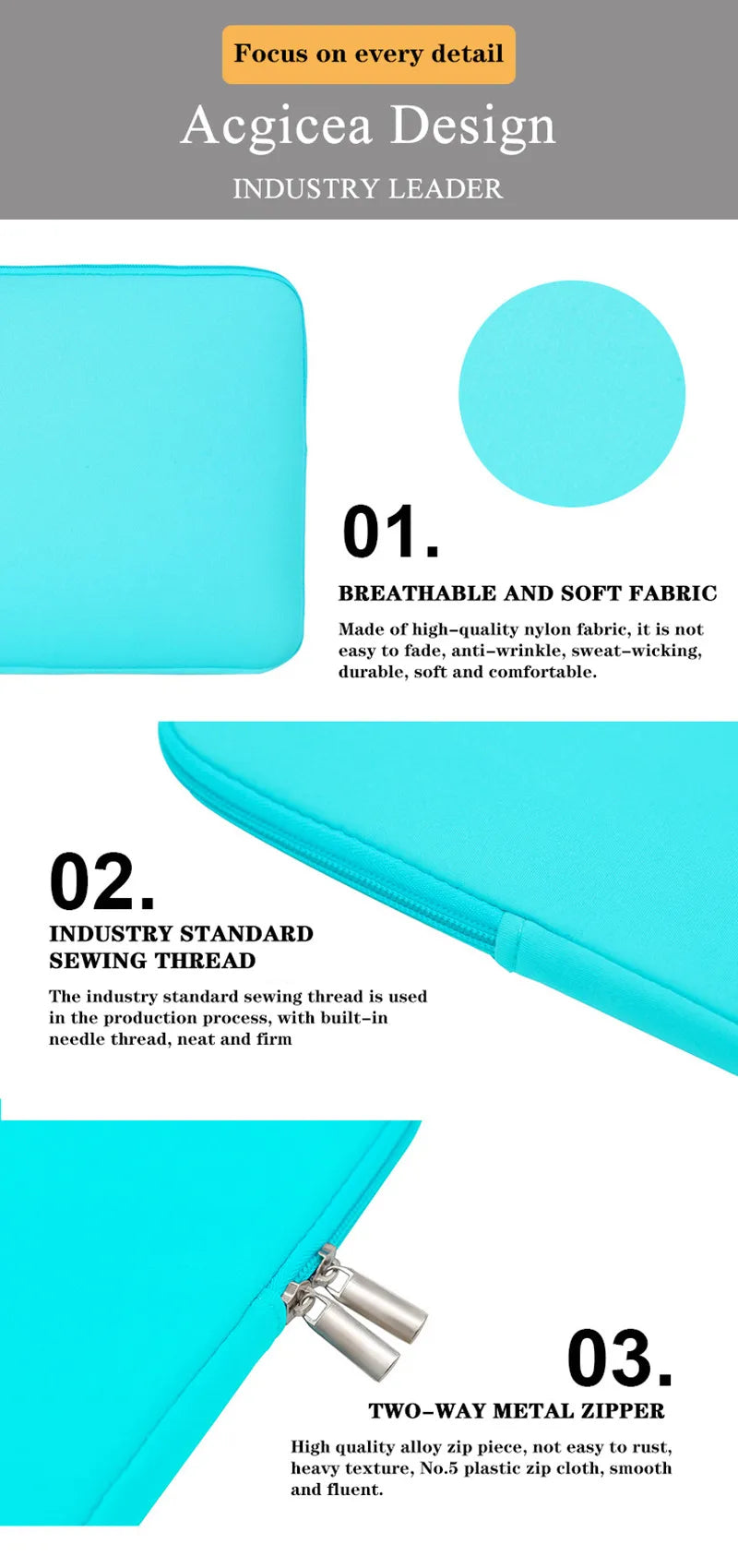 Laptop Bag 15.6-6 Inch Laptop Case Soft Computer Bag Office Travel Business for Macbook Air Pro Xiaomi MateBook HP Dell