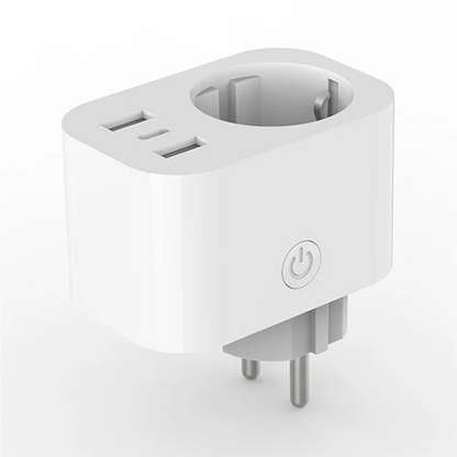 ABUO-Tuya Smart Plug Voice Control Wi-Fi Sockettimer Remote Control Energy Monitor EU Plug