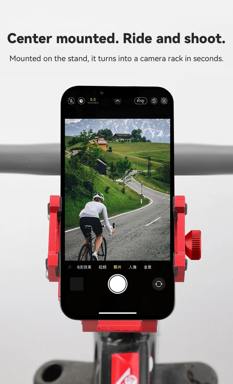 Bicycle Phone Holder Upright Aluminum Alloy Phone Holder Mountain Bike Phone Navigation Holder Phone Holder