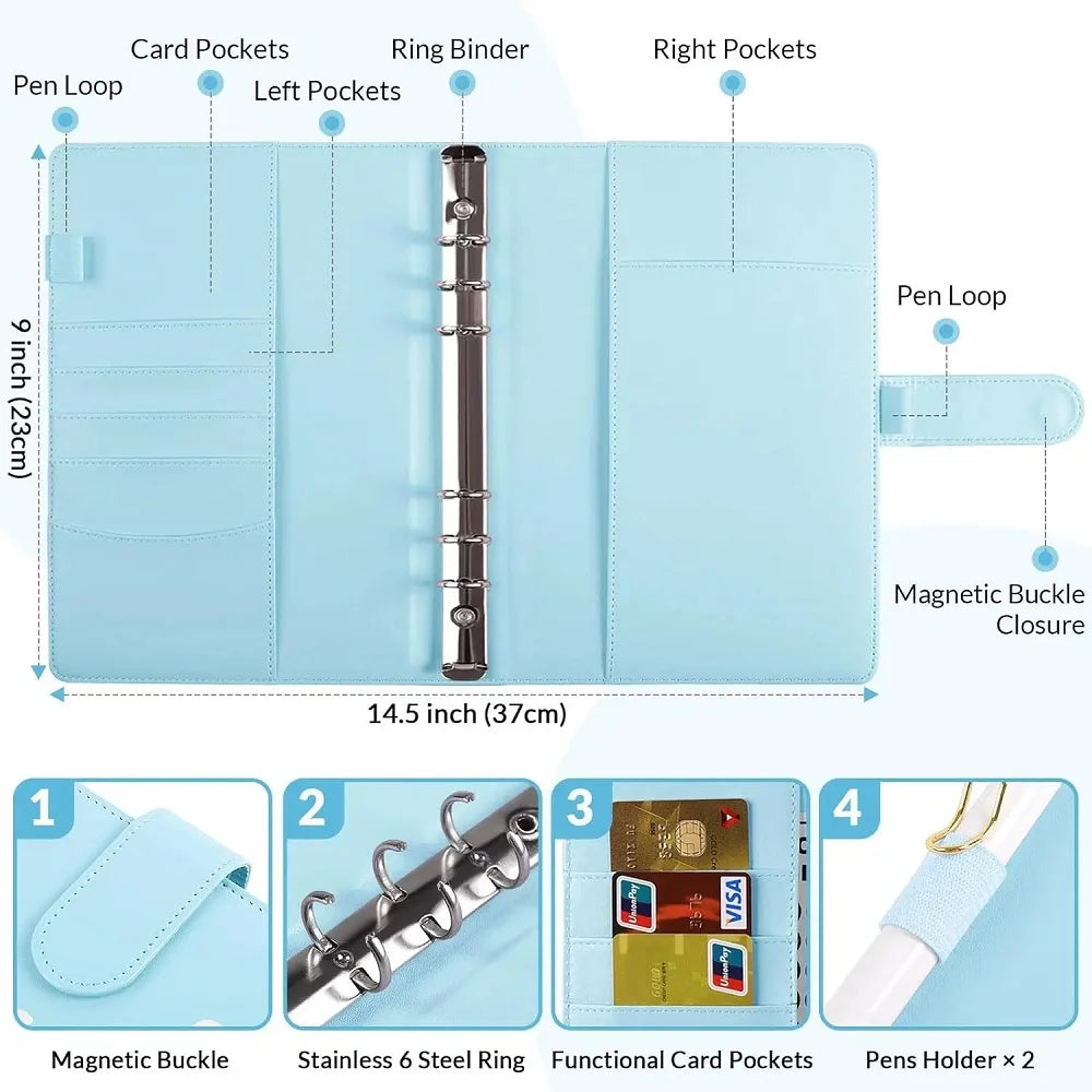 100 Envelope Cash Savings Challenge Saving Challenge Envelop Book Budget Envelope Financial Assistant A5 Size Cash Binder