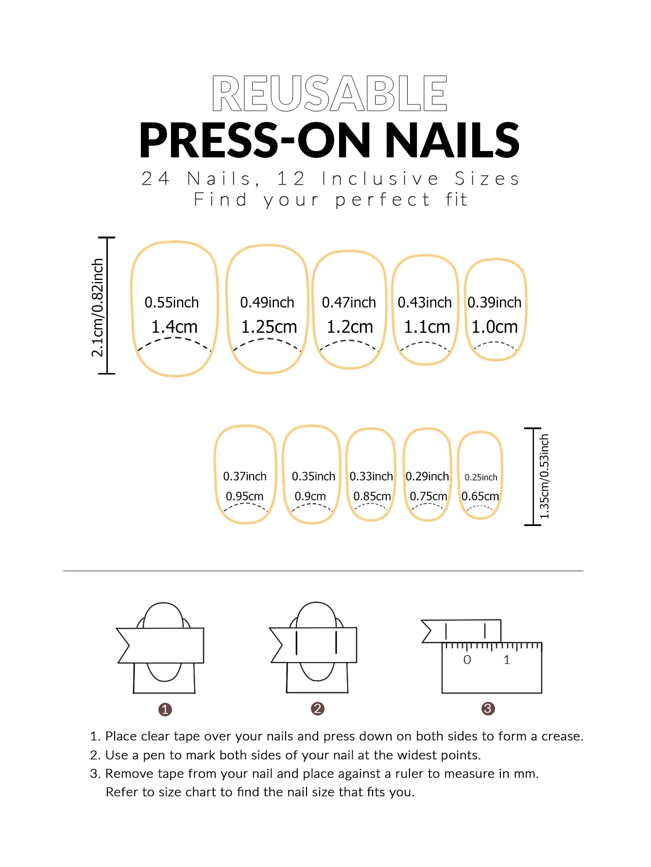 ARTAUG 24PCS Medium Almond Fleshcolor Press On Nails Fake Nails Pink Summer Nails Press On Nails Detachable Reusable Girl Gift