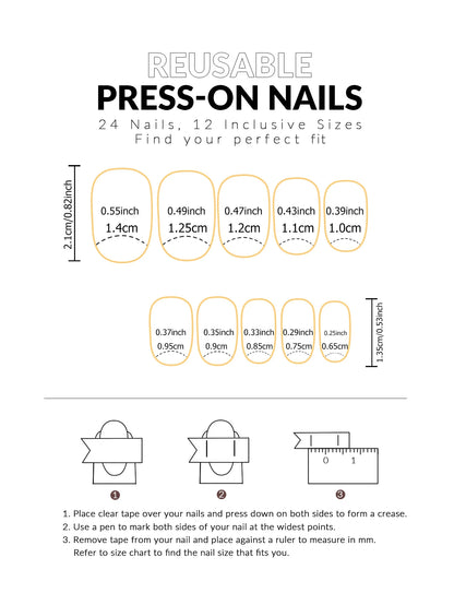 ARTAUG 24PCS Medium Almond Fleshcolor Press On Nails Fake Nails Pink Summer Nails Press On Nails Detachable Reusable Girl Gift