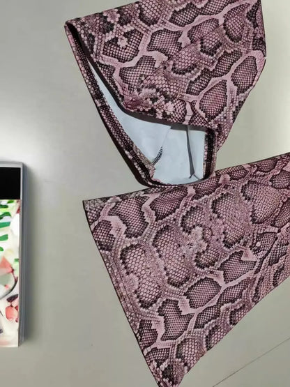 Womens Serpentine Print Flare Pants Stretch Boho Bell Bottoms High Waist Wide Leg Long Palazzo Pants Y2K Streetwear Trousers