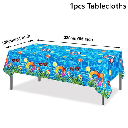 Beach Summer Pool Party Hawaiian luau Party Water Swimming Holiday Vacation Flamingo Party Supplies Birthday Party Decoration