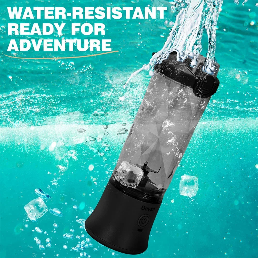 600ML Electric Portable Blender Smoothies USB Rechargeable 4000mAh Powerful Ice Crush Fresh Fruit Juicer Mini Personal Blender