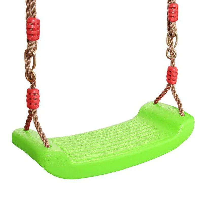 Kids Swing Flying Toy Garden Swing Kids Hanging Seat Toys with Height Adjustable Ropes Indoor Outdoor Toys Rainbow Curved Board