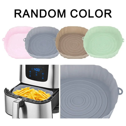 Multipurpose Air Fryer Pad Silicone Air Fryer Liners Accessories Cake Baking Pan Round Insulation Pad Tray Fryer Pad
