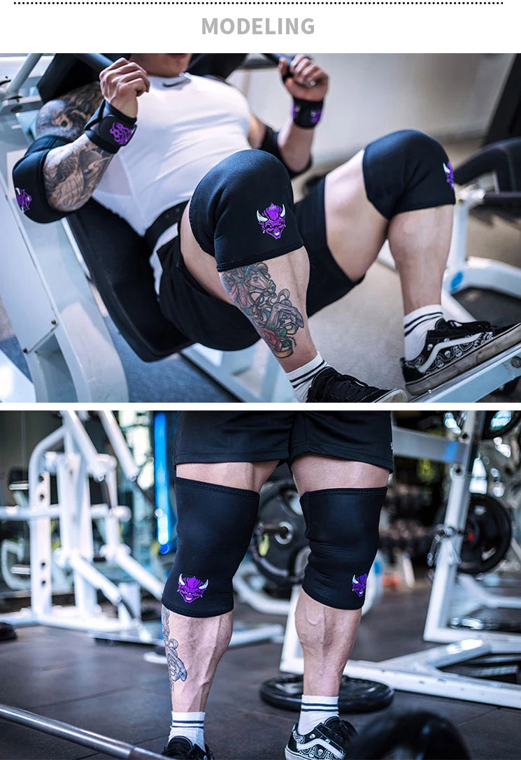 1 Pair Fitness Powerlifting Knee Pads Squat Support Weightlifting Knee Sleeve Strength Lifting Pads Gym Training Knee Covers