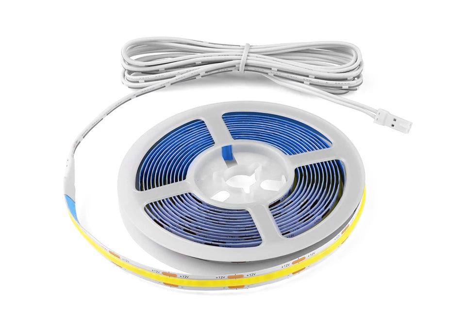 COB LED Strip Light Under Cabinet Collection Display Bookcase Wardrobe Closet Lamp Tape Penetrable Wood Dimmable Touch Sensor