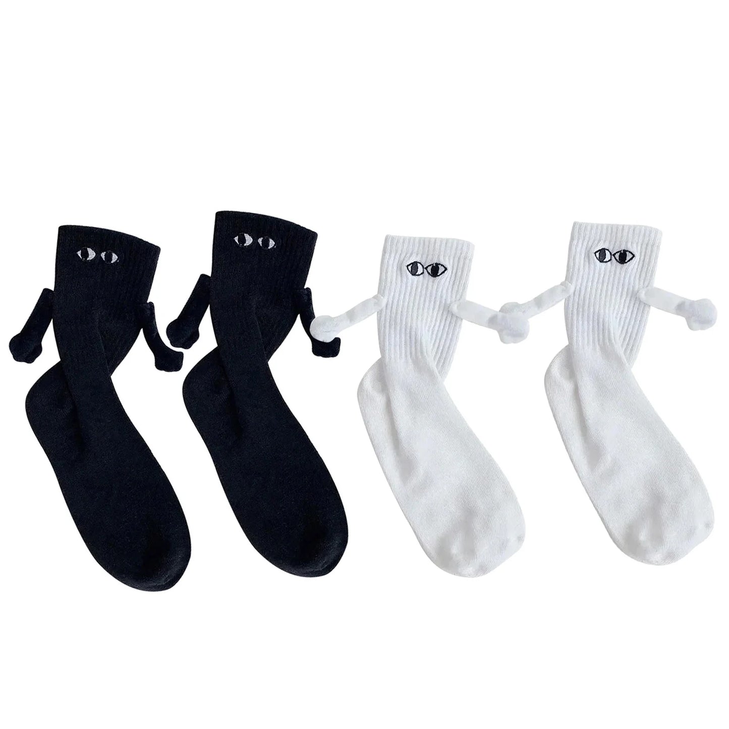 Magnetic Hand Holding Socks Dopamine Colors SocksFunny Men For Women Novelty Friendship Couples Bestie Gift Boyfriend Girlfriend