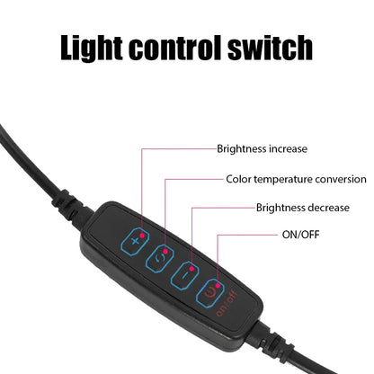 10inch Selfie Ring Light Photography Fill Light Led Ring Lamp with Pan tilt for Video Recording Live Broadcast Selfie Ringlights