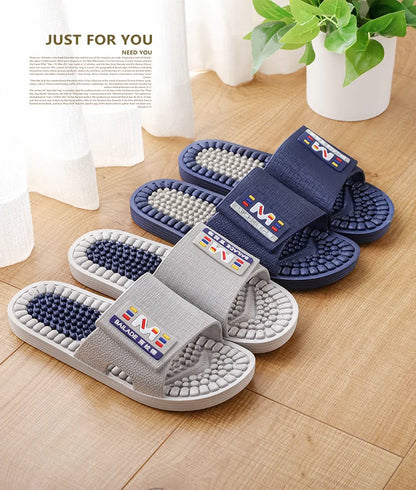 Soles massage slippers men's acupoints soles soles soles home indoor antiskid home lovers men's home cool slippers