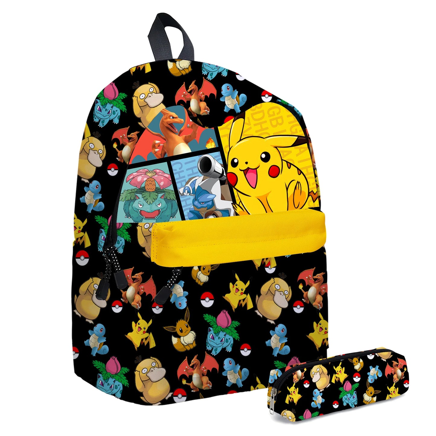 Pokemon Pikachu School Bags Backpacks Anime Kids Bags Kawaii Big Capacity Travel Bag Teenagers Schoolbag Girls Boys Rucksacks