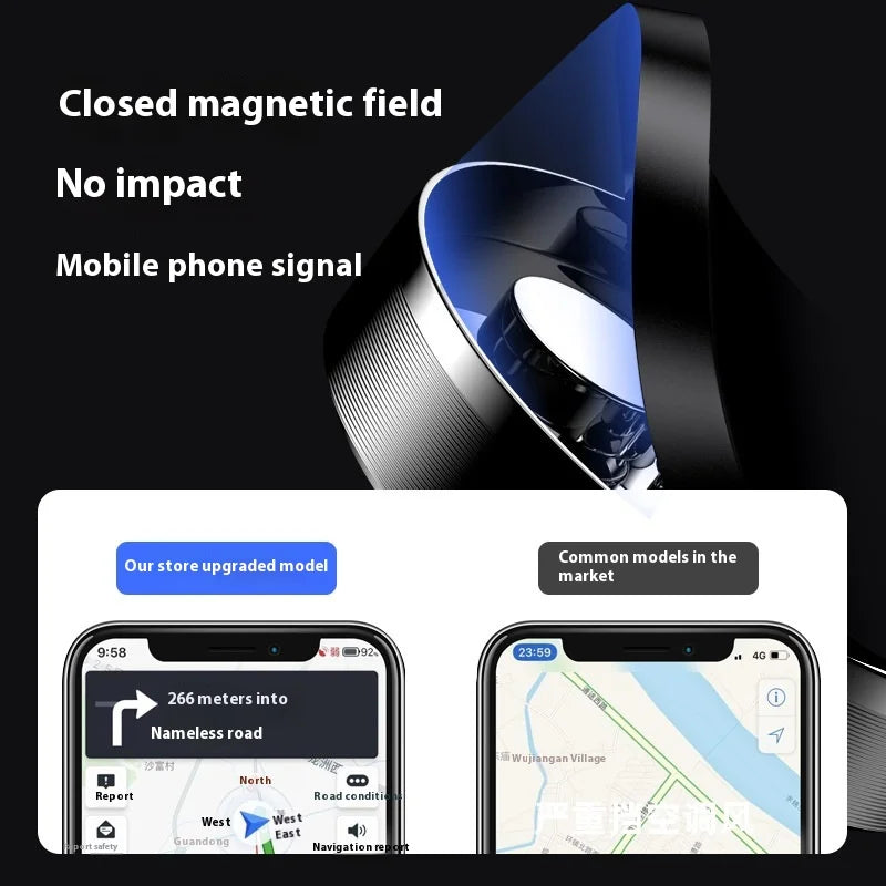 Magnetic Car Mount Mobile Phone Holder Magnetic Vacuum Adsorption Ultra Stable Suction Cup Bracket For Navigation Cell Support
