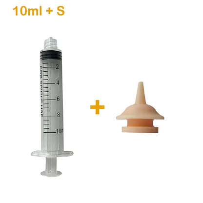 Pet Feeding Nipple for Kitten and Puppy Newborn Cat Silicone Feeding Pacifier with Syringes for Mini Pet Small Dog Milk Feeding