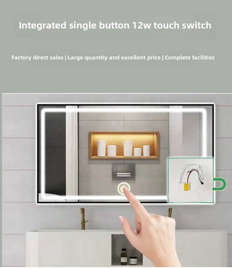 Salon Smart Mirror Light Sensor Switch Set 12V LED Light Bathroom Mirror Touch Switch Dimmer