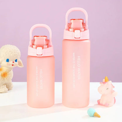 Sports Water Bottle Fitness Water Bottle Portable Outdoor Water Cup Reusable Water Bottle With Flip Top Lid Travel Water Bottle