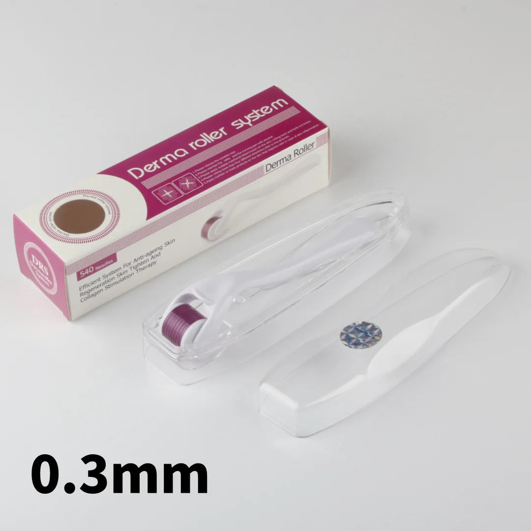 540 Derma Roller for Hair Beard Regrowth 0.2/0.25/0.3mm Titanium Needles Anti Acne Remove Wrinkles Skin Care Roller