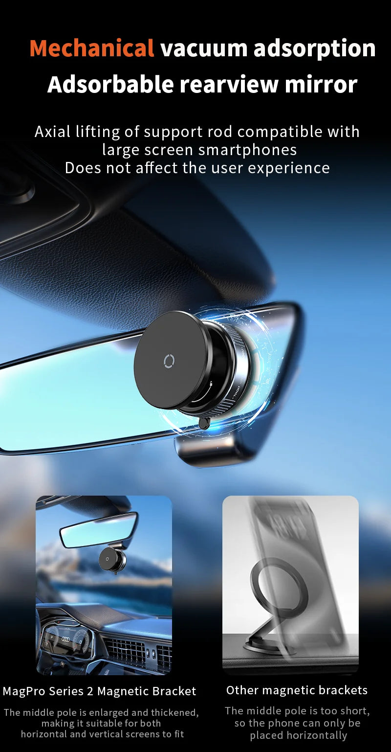 K009 Magnetic Car Mount Phone Holder Vacuum Adsorption 360° Rotation Super Strong Suction Bracket For Car Desk Bathroom 2025
