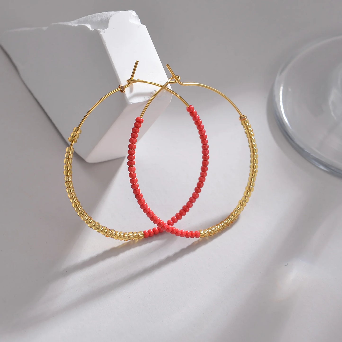 Bohemian Fashion Colored Beaded Earrings Exquisite Round earring For Women Handmade Summer Beach Jewelry Accessories Gifts