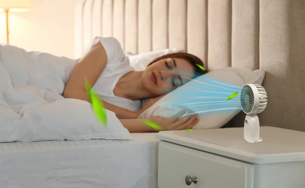 Mini Portable Fan Cute Handheld USB Rechargeable Battery Operated Lightweight Small Personal Fans with 3 Speeds for Outdoor