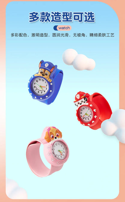 Paw Patrol Kids Watch Cartoon Waterproof Patting Watches Fashion Children Silicone Strap Wrist Watch Students Clock Gift