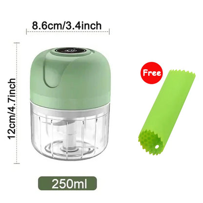 Electric Mini Garlic Chopper Portable USB Vegetable Chopper Onion Mincer Food Processor for Chili Fruit Meat Kitchen Supplies