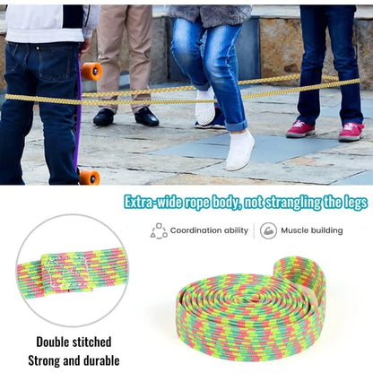 Colored jump rope, giant twisted fudge wide, fudge, 3 meters long, classic game children, rubber twisted, girls and boys.