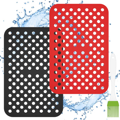 Air Fryer Silicone Mat Reusable Air Fryer Liners Non-Stick Silicone Mats Kitchen Accessories Baking Mat Pastry Tools Bakeware