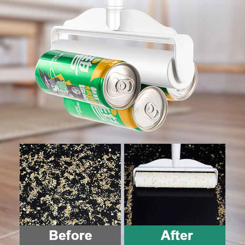 Long Handle Lint Roller Brush Pet Hair Remover Roller Retractable Dust Hair Roller Stick Tearable Clothes Bed Hair Removal Brush