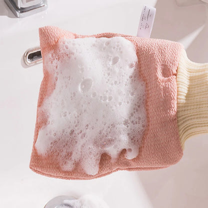 Scrub Exfoliating Bathing Glove Back Scrub Dead Skin Body Massage Glove Solid Color Double Side Deep Cleansing Shower Towels