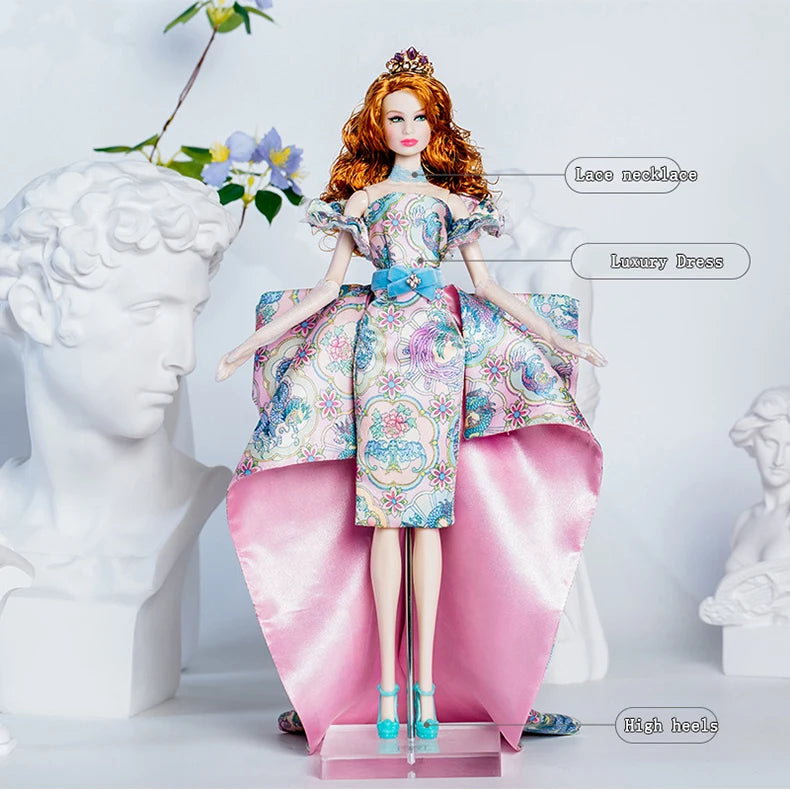 European Fashion Chinese Style Elements Accessories Set 32cm Supermodel Doll Clothes Suit Princess Dress DIY Toy Collector Gifts