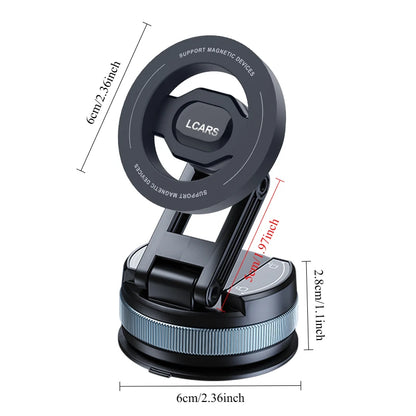 Rotating Car Mount Holder Adjustable Magnetic Phone Stand Strong Suction Cup Telescopic Foldable Universal Stable Car Interior
