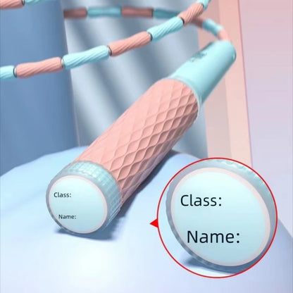 Exam Prep Student Jump Rope – Bamboo Soft Beads Anti-Tangle Design, Ergonomic No-Knot Rope for School Entrance Tests