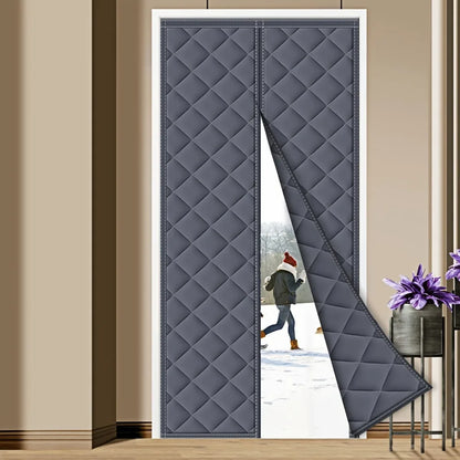 Winter Door Curtain Windproof Warm Partition Curtain Magnetic Door Curtain Punch-free Door Curtain Bedroom Block PU Curtain