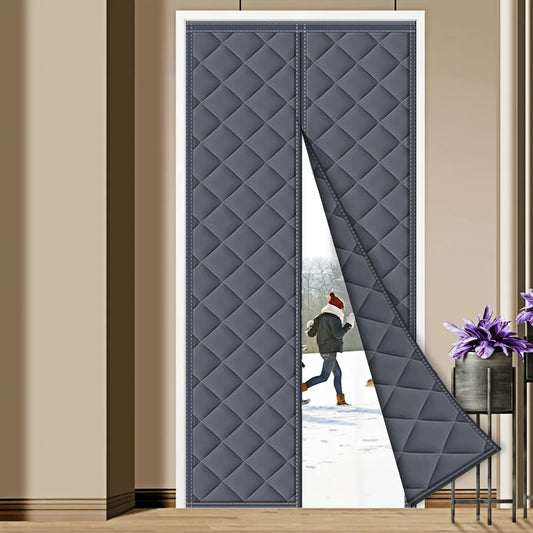 Winter Door Curtain Windproof Warm Partition Curtain Magnetic Door Curtain Punch-free Door Curtain Bedroom Block PU Curtain